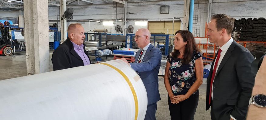 Luke Howarth MP tours Thor Building Products facility at Northgate