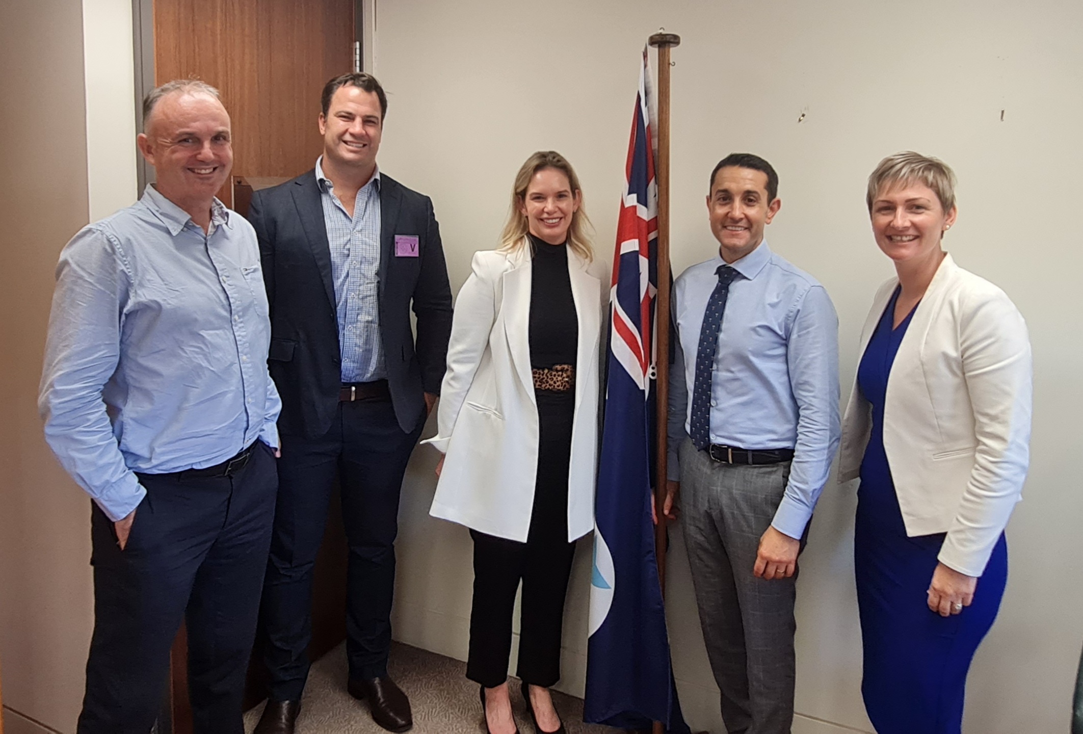 Win Win Outcomes introducing Wellbeing Code team to State Opposition Leader David Crisafulli